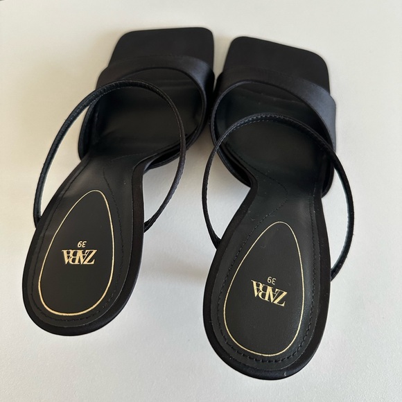 Zara NEW Square Toe Mule Sandals - Picture 4 of 5